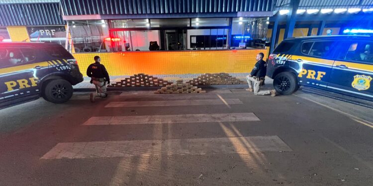 PRF apreende mais de 100 kg de maconha em caminhão na BR-364 PRF em Rondônia