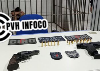 Homem é preso com armas de fogo em Porto Velho; uma delas era furtada