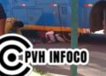 Vídeo mostra moto sendo arrastada por ônibus; motociclista escapa por pouco