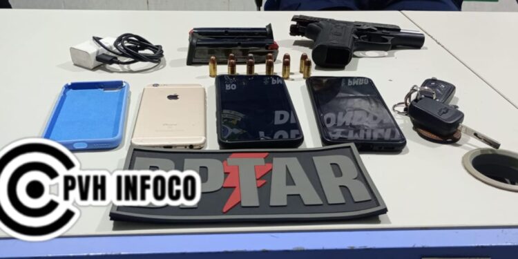 BPTAR Prende Trio do CV com Arma Ilegal Pronto para Ataque na Zona Leste de Porto Velho