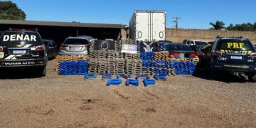 PRF e Denar apreendem 2 toneladas de maconha em Campo Grande (MS)