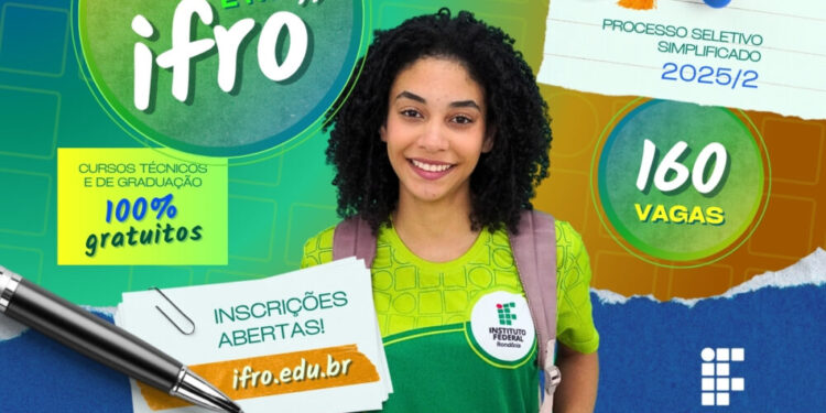 IFRO oferece 160 vagas em cursos gratuitos para quem concluiu o ensino médio