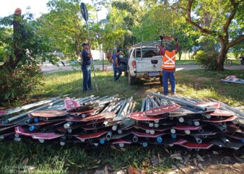 Prefeitura inicia instalação de placas de sinalização nos distritos de Jaci-Paraná, Nova Mutum e União Bandeirantes