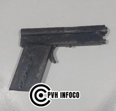 Homem é preso com arma artesanal durante patrulhamento da PM no centro