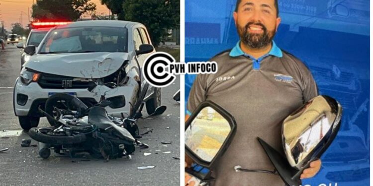 Motociclista morre em grave acidente provocado por motorista embriagado em Porto Velho