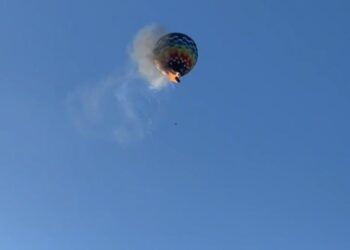 veja vídeo: Balão pega fogo durante passeio em santa Catarina