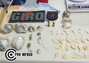 Dupla é presa com drogas e munições em lanchonete usada como fachada em Porto Velho