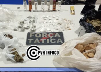 Quatro criminosos são presos e drogas apreendidas após troca de tiros com a Força Tática em Porto Velho