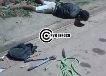 Populares Detêm e Amarram Ladrão Surpreendido Dentro de Casa no Bairro Olaria
