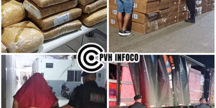 Polícia intercepta carreta lotada de drogas e prende motorista na zona sul de Porto Velho