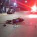 Moto aplicativo com passageiro é atropelado em cruzamento no centro de Porto Velho