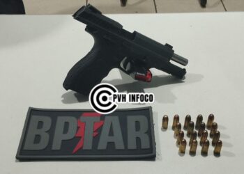 Homem é preso com pistola .380 durante abordagem da PM na zona leste de Porto Velho