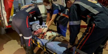 Mulher é atropelada pelo marido e fica gravemente ferida em Porto Velho