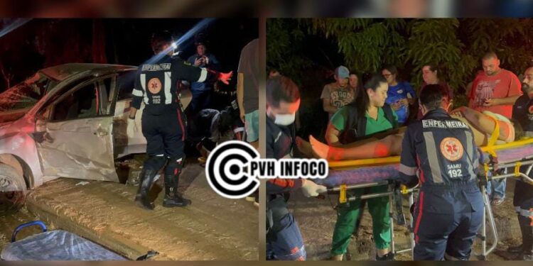 “Mulher fica ferida após capotamento de carro na BR-364 em Porto Velho”