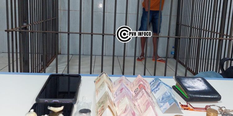 Guarnição do SGT PM Machado prende suspeito de tráfico de drogas na Avenida Amazonas