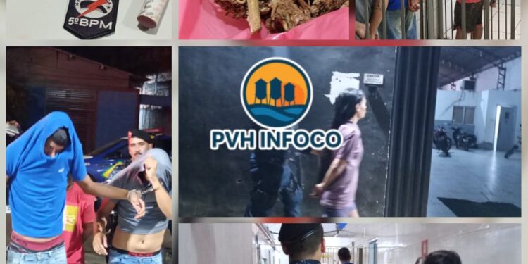 Força Tática apreende drogas e conduz suspeitos em Porto Velho