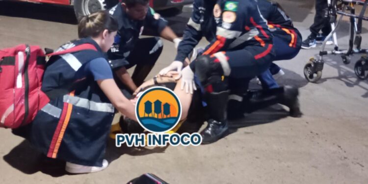 Colisão entre duas motos deixa motociclista ferido na zona leste de Porto Velho