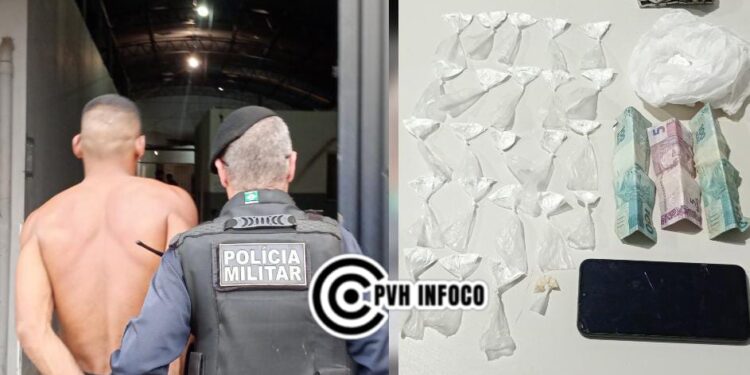 Polícia prende jovem com drogas e dinheiro trocado no bairro Teixeirão
