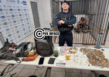 Guarnição do SGT PM Machado apreende drogas e objetos de procedência duvidosa em comércio no Tancredo Neves