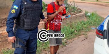 Equipe do SGT PM Machado cumpre mandado de prisão no Bairro JK