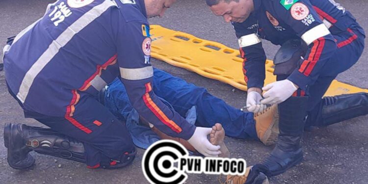 Motorista foge após causar acidente grave no centro de Porto Velho