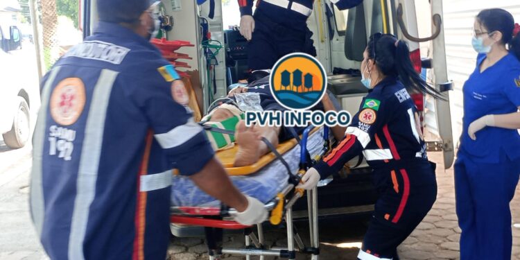 Idoso é atingido por pedaço de caminhão e sofre fratura em Porto Velho