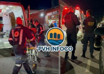 Casal sofre queda de moto após descuido e homem fratura perna em Porto Velho 🚨