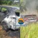 🚨 Criminosos incendeiam carro roubado após assalto em Porto Velho