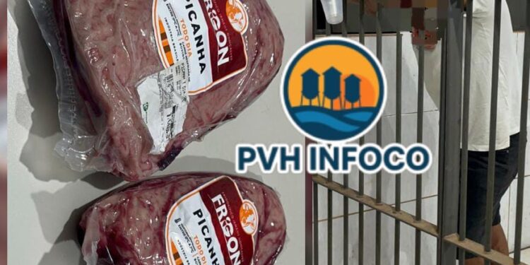 “Homem é preso tentando furtar picanhas em supermercado na zona Leste de Porto Velho”