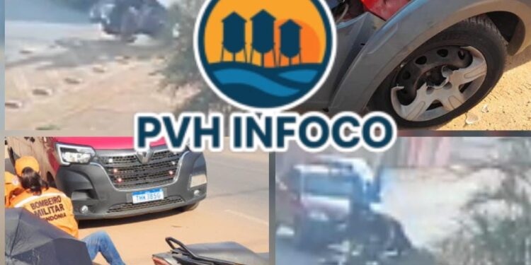 🚨 Grave acidente entre carro e moto deixa dois feridos na Avenida Calama, em Porto Velho