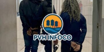 CASAL PRESO COM ARMA, DROGAS E MOTO ROUBADA APÓS PERSEGUIÇÃO NA CALAMA