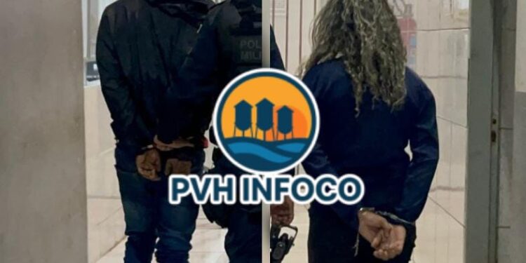 CASAL PRESO COM ARMA, DROGAS E MOTO ROUBADA APÓS PERSEGUIÇÃO NA CALAMA