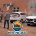 Carro pega fogo ao lado do Hospital HB em Porto Velho