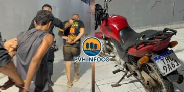 🚨 URGENTE: Dupla é presa pelo BPTAR com moto roubada após perseguição em Porto Velho