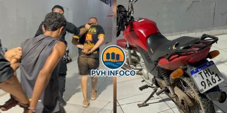 🚨 URGENTE: Dupla é presa pelo BPTAR com moto roubada após perseguição em Porto Velho