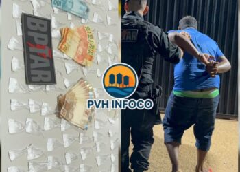 🚨 Homem é preso com 130 porções de cocaína escondidas em colchão na zona leste de Porto Velho