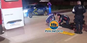 URGENTE: Casal em moto atropela cachorro e mulher fica ferida no bairro Ulisses Guimarães
