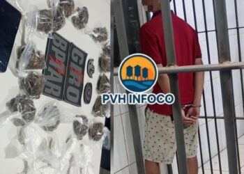 🚨 Jovem de 19 anos é preso com mochila cheia de drogas na zona norte de Porto Velho 🚔