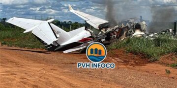URGENTE: Avião de pequeno porte cai em Distrito de Porto Velho com o deputado Maurício Carvalho e o vereador Márcio Pacelle a bordo