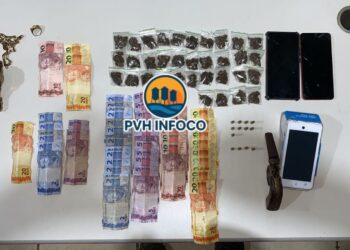 URGENTE: Trio é preso com drogas, arma artesanal e munições durante operação em Porto Velho