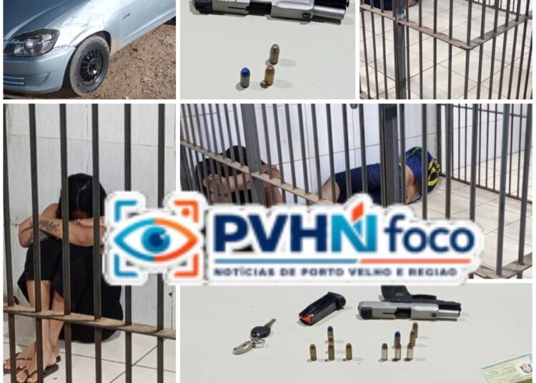 TRIO É PRESO COM PISTOLA DURANTE ABORDAGEM DA FORÇA TÁTICA NA ZONA SUL DE PORTO VELHO